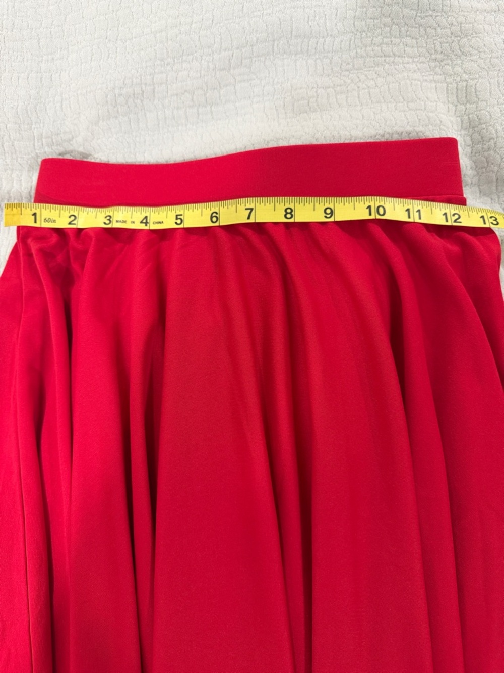 Flowing Red Maxi Skirt with Easy Waistband - Picture 2 of 4